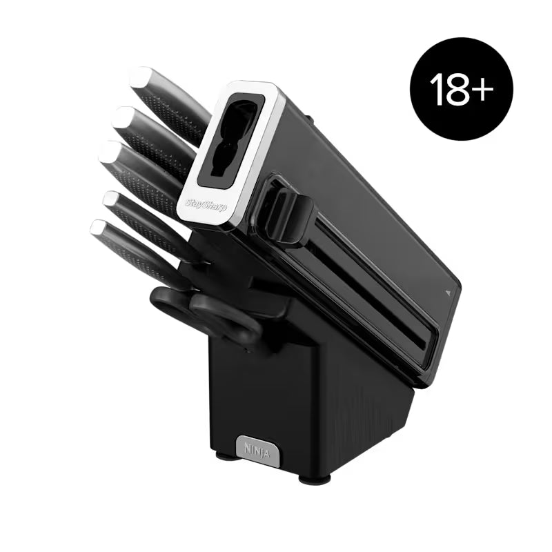 Ninja StaySharp Rostfreier Messerblock mit integriertem Schleifer 6-teiliges Set