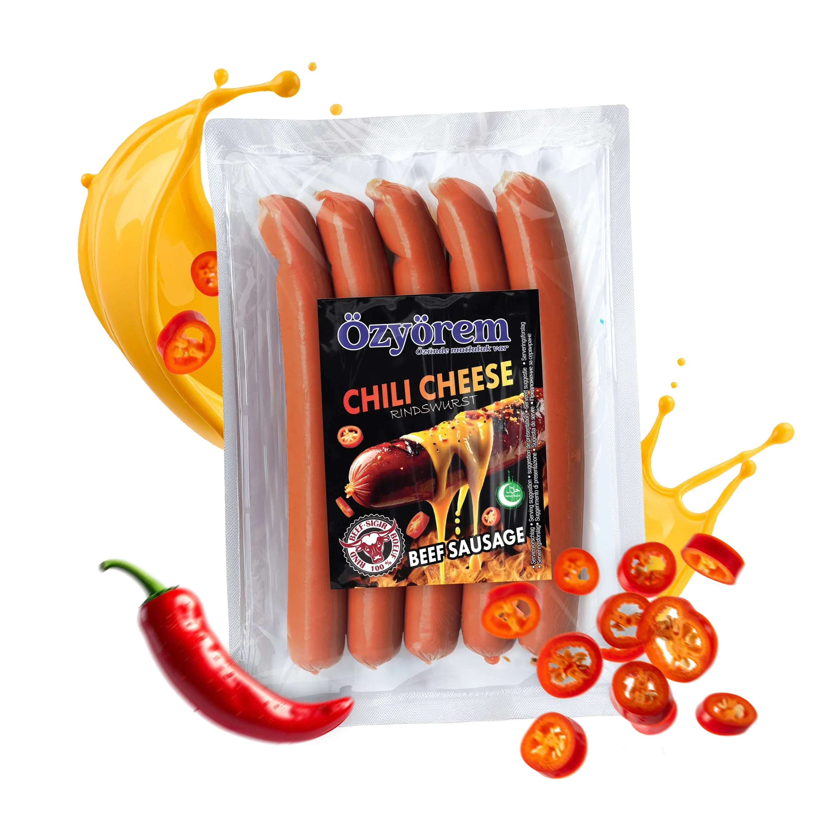 Chili Cheese Rindswurst (400g)