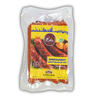 Westphalian style beef sausage - halal grilled sausage