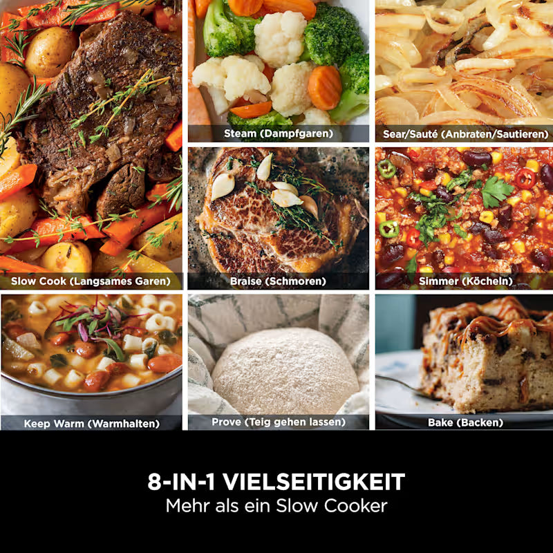 Ninja Foodi 8-in-1 PossibleCooker Digitaler Slow Cooker und Multikocher