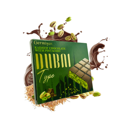 Germiyan Kadayif Chocolate With Pistachio 100g