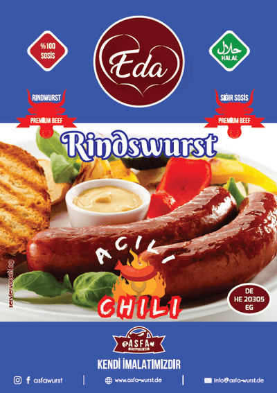 Halal Chili Beef Sausage – Spicy Grilled Sausage made from Beef